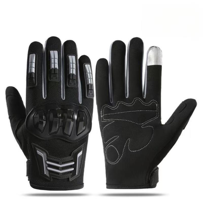 Outdoor Sports Motorcycle Full Finger Hard Shell Tactical Gloves Anti-Slip Bodybuilding Men Women Wear-Resistant Polyester L