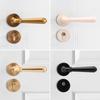Nordic Style Bedroom Solid Wood Door Silent Handle Split Lock