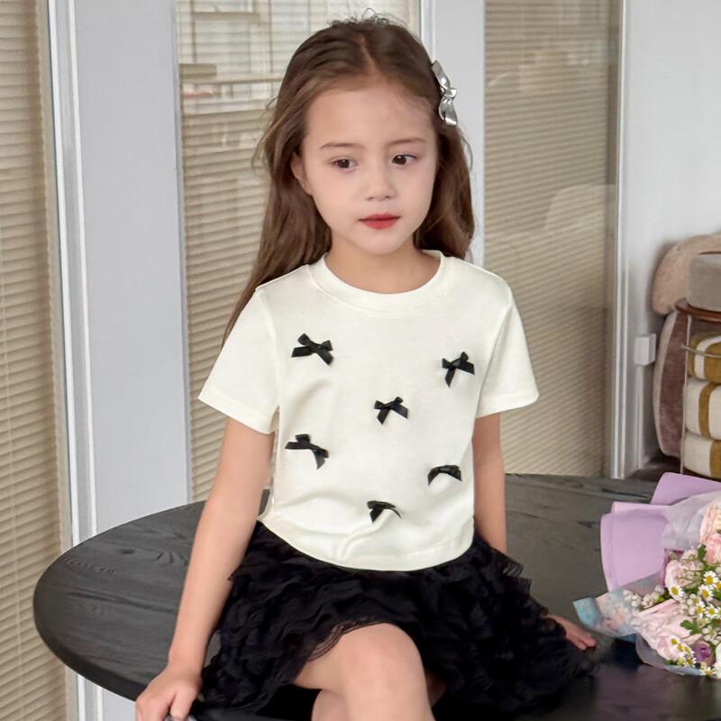 Girl's Short Sleeve Bow T-Shirt