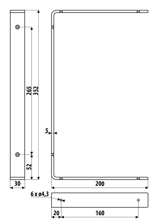 MP14 bracket, textured black
