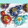 Natural Gemstone Turtle Sculpture Resin Craft Gift For Office And Home
