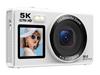 AiMike 5K Digital Dual 64GB MicroSD Card 18x Digital 19 Selfie Suitable for Kids and Ivory White Camera, 80MP, Screen, Included, Zoom, Autofocus,