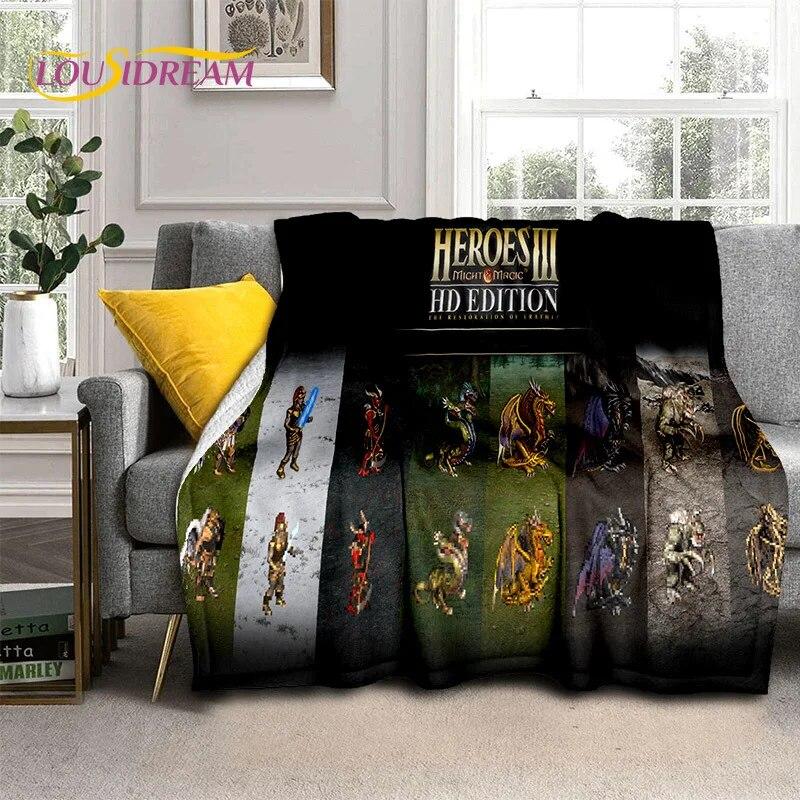 

Классическое игровое одеяло с героями меча и магии, мягкое одеяло для дома, спальни, кровати, дивана, пикника, путешествия, офиса, одеяло 125x150cm 50x60inch