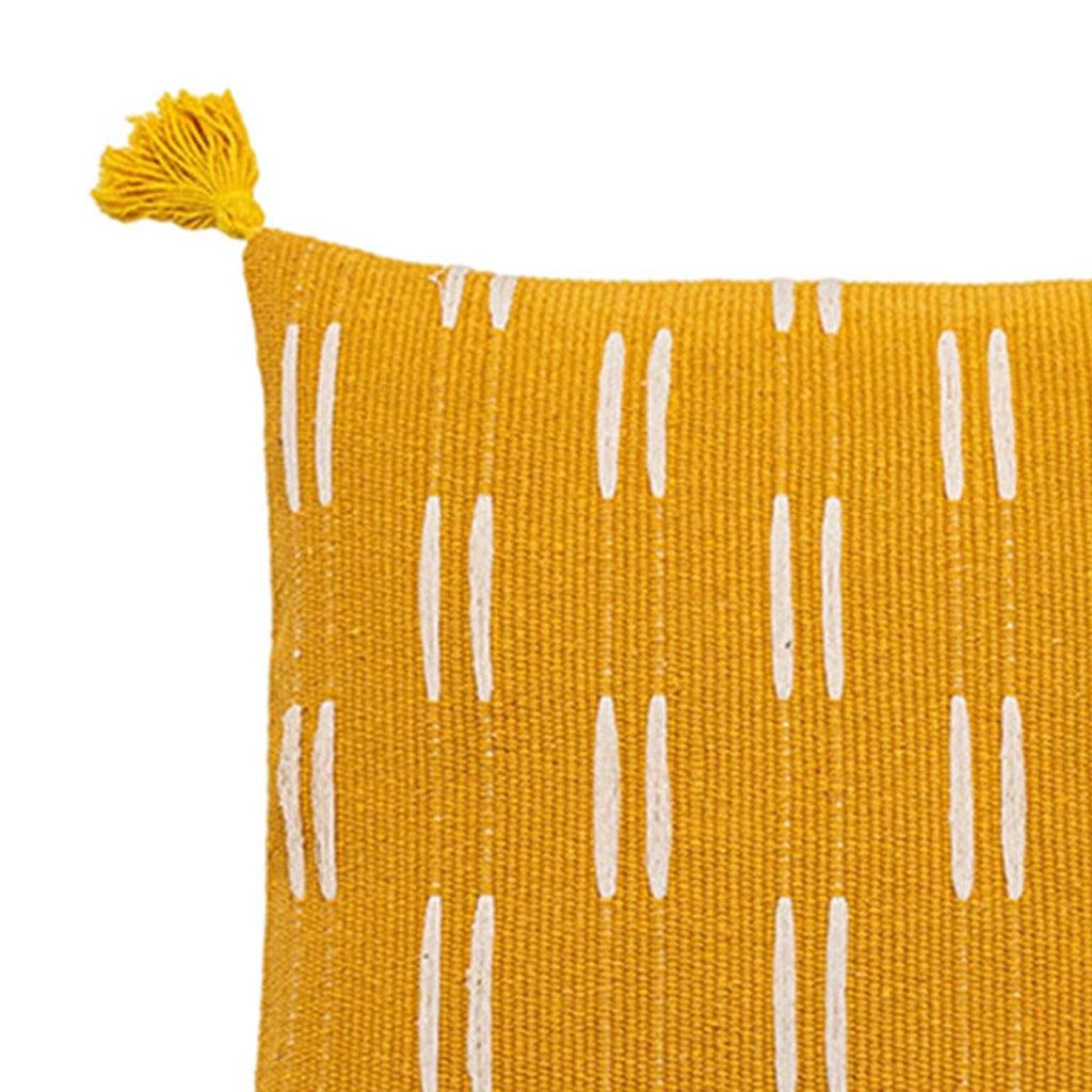 Buy Pillowcase Weaving Tassels Elegance Throw Pillow Cover Cotton Sofa Decor Yellow Square at