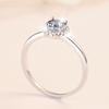 D Farbe 0,5 ct Moissanit Diamantring 925 Sterling Silber Damenring Ring Ins Verlobungsdiamantring Ehering Geschenk für Freundin