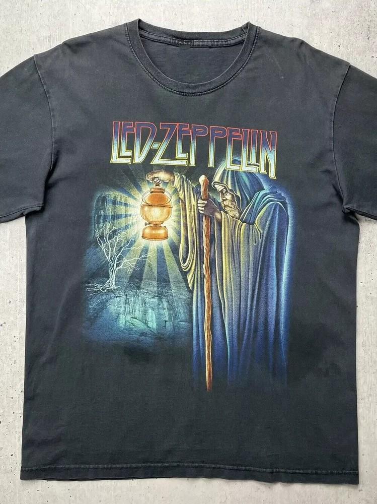 Led Zeppelin Stairway To Heaven Черная Короткая Унисекс Футболка Репринт S5XL KH7007 Унисекс Футболка S