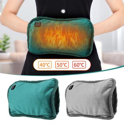 USB Rechargeable Hand Warmer Graphene 3 Gears Warming Hand Pillow Electric Heating Belly Winter Washable Soft Thermal Heated Bag