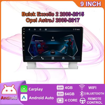 Android 2 Din Car Multimedia Player For Buick Excelle 2 2009-2015 Opel Astra J 2009-2017 Head Unit Stereo Carplay GPS Navigation BT WIFI 4+64GB