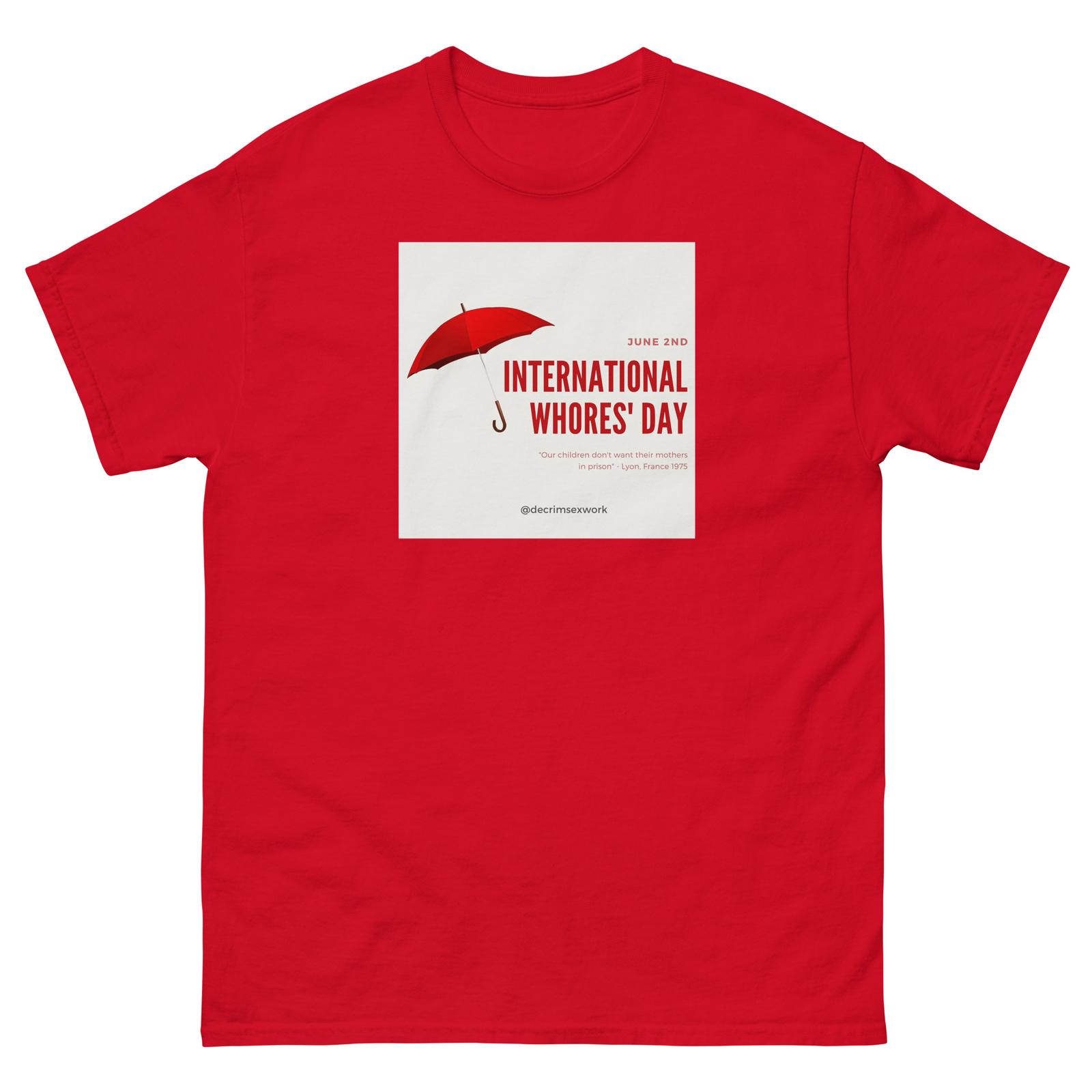 

Red Umbrella, International Whore’s Day June 2, 1970 T-Shirt Mens Womens Tees Top XL