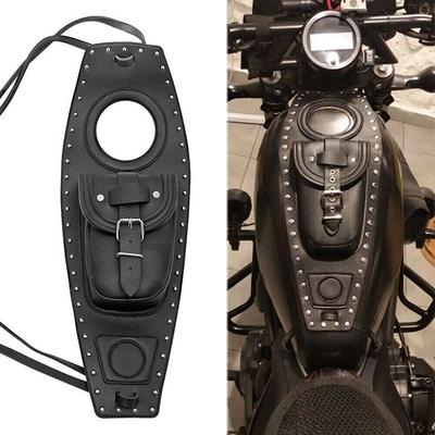 Capa de Tanque de Óleo Combustível de Couro Preto Dianteiro para Motocicleta Para Harley Sportster Iron XL 883 1200 Forty Eight