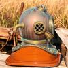 Heavy Double Ring Anchor Engineering 1921 Diving Helmet , Home Decorative Deep Sea Nautical Lence Divers Helmet