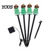 Weather Resistant Landscape Lighting Christmas Solar Stake Lights, Santa Snowman Tree Figurine Lawn Powered Yard Gifts Waterproof Warm LED Lights
