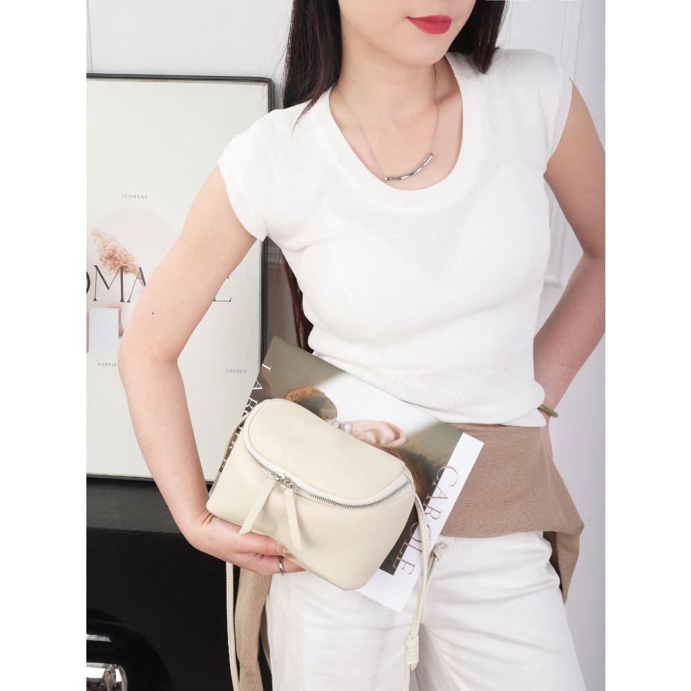 Cowhide Women's Bag Shoulder Crossbody Versatile Young Women's Bag Fashionable Large-capacity Soft Leather Bag Apple Bag Genuine Leather