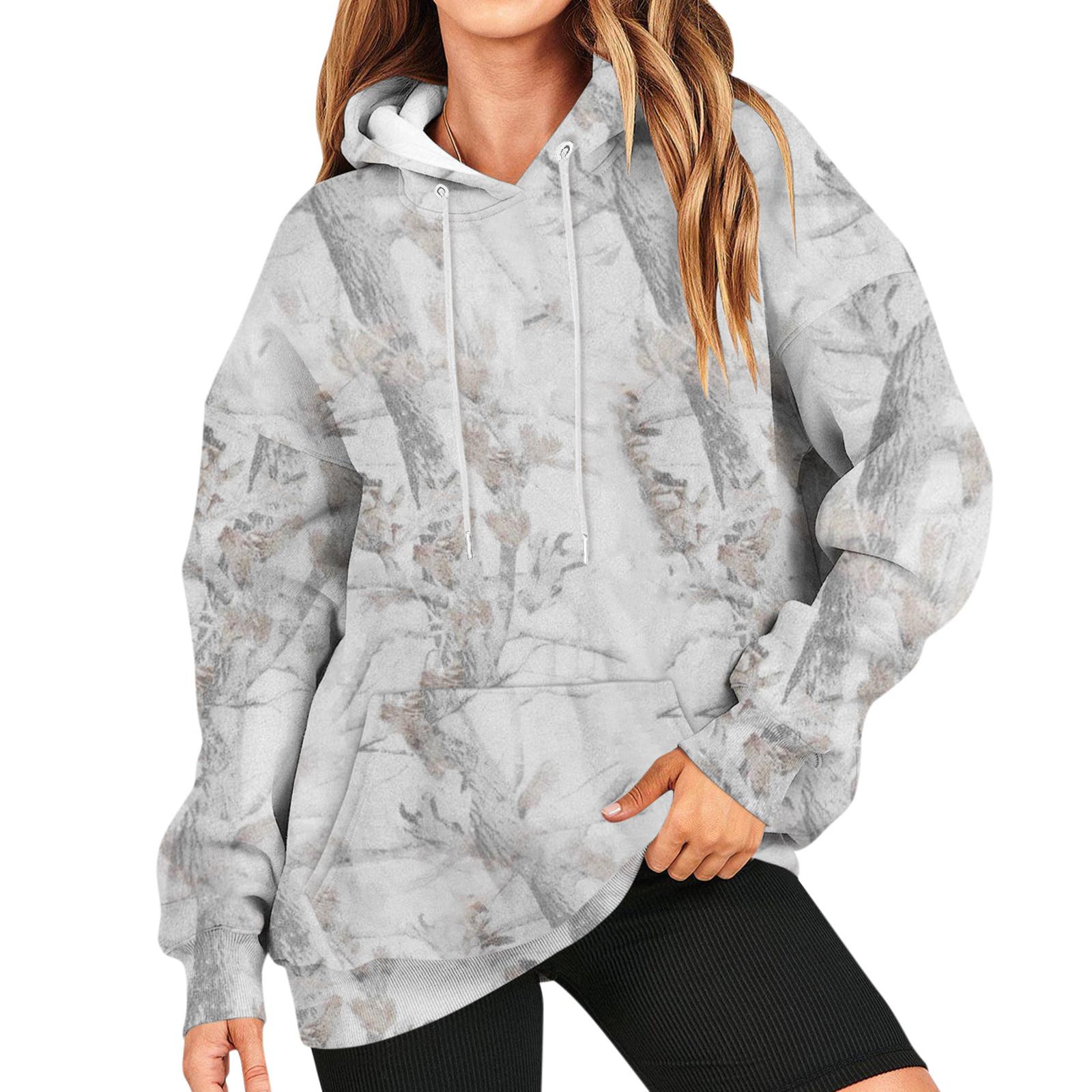 

Жіноча толстовка з принтом, довгим рукавом і круглим вирізом, повсякденна зручна вільна легка жіноча толстовка L