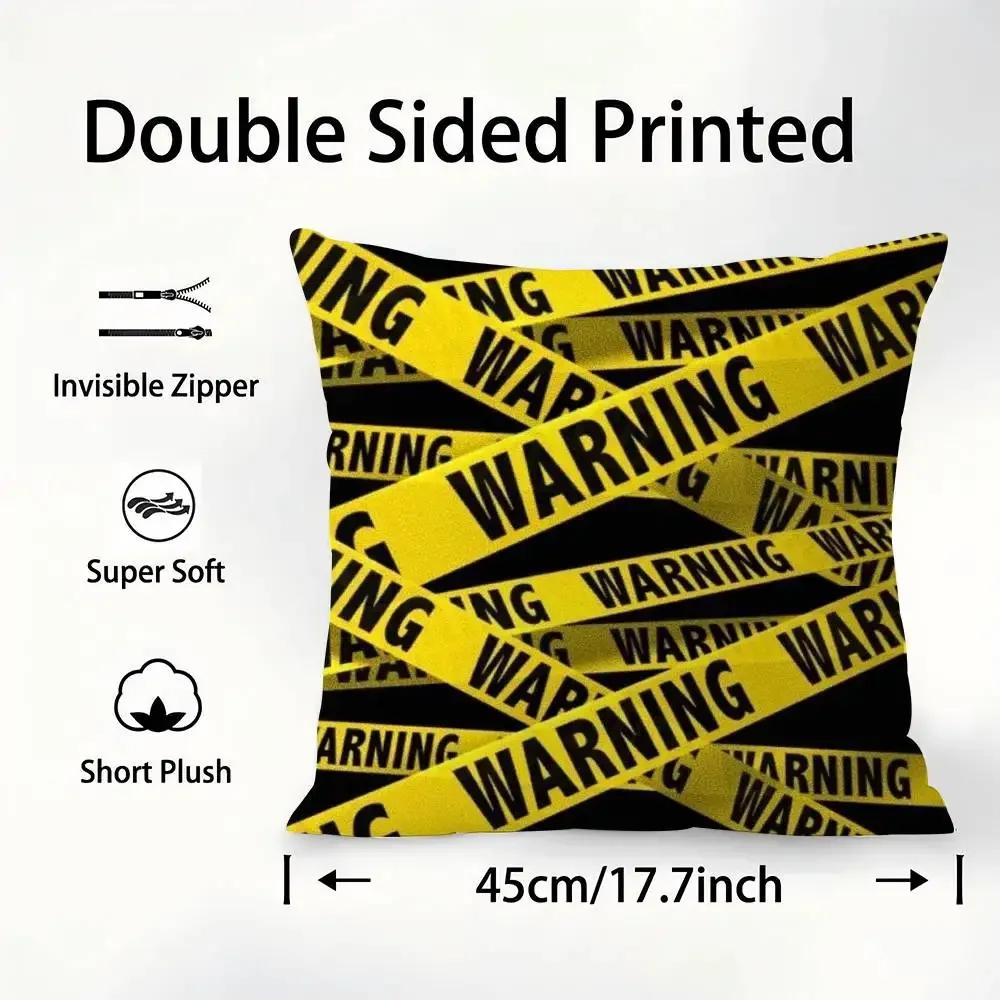 Fashion Waring Pattern Pillow Case High Quality Home Textile Double-sided Printing Short Plush Cushion Decoration Pillow Cover