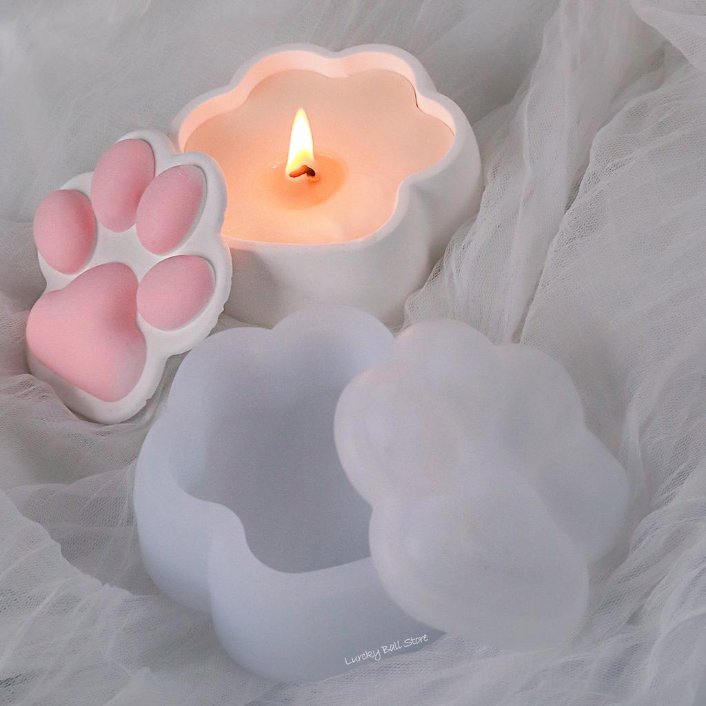 Cat Claw Storage Box Epoxy Resin Silicone Mold 3D Concrete Cement Gypsum Candle Jar DIY Crystal Flowerpot Home Decor Crafts Gift
