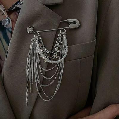 Individualisierte exquisite Kette leichte Luxus Temperament Pin Mode Männer und Frauen Anzug Mantel Vintage Accessoires Brosche