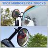 Truck curved auxiliary mirror for truck round side for large side for side view rearview blind spot tractor 1 piece set mirror, trucks, under-mirror,
