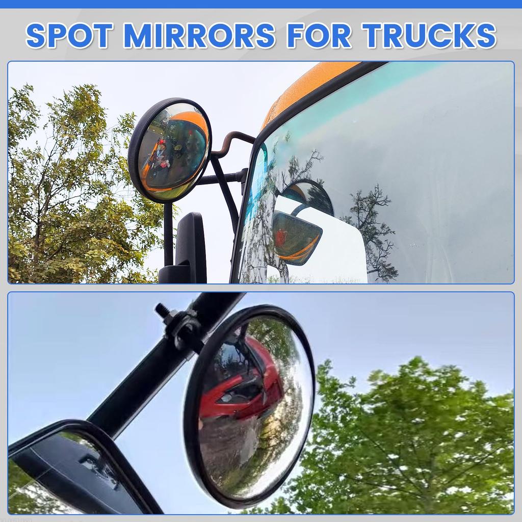 Truck curved auxiliary mirror for truck round side for large side for side view rearview blind spot tractor 1 piece set mirror, trucks, under-mirror,