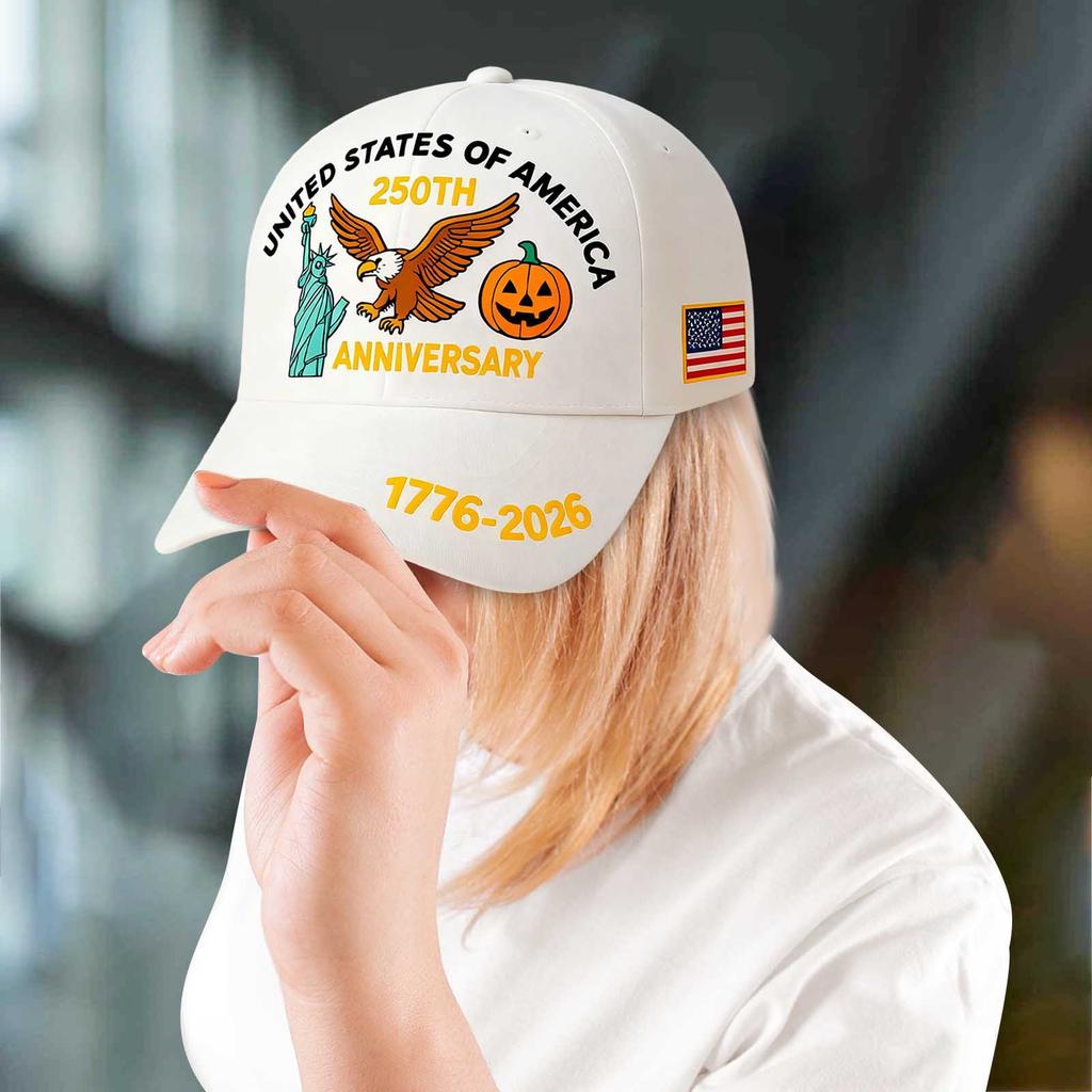250th Anniversary Hat Halloween Pumpkin 250th Anniversary Commemorative Hat Baseball Hat Girl Boy