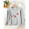 Unisex Kids Crewneck Sweatshirt, Cute Cartoon Love Duck Heart Balloon Print Long Sleeve Pullover, Boys Girls Sweatshirt For Kids Over 4 Years Old
