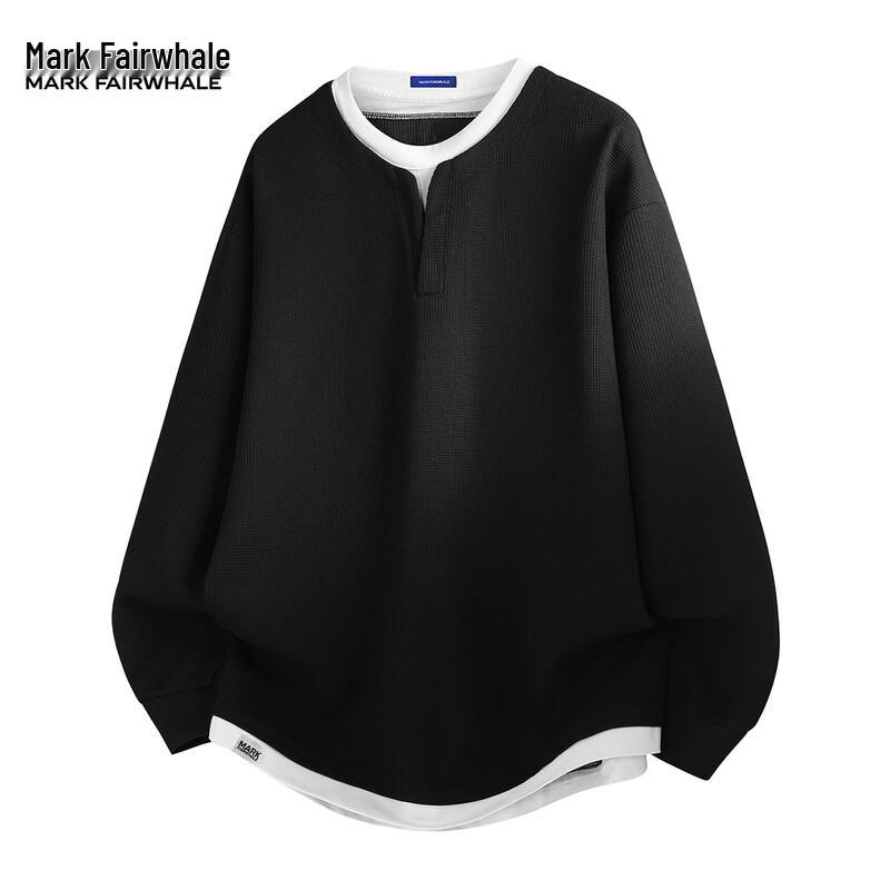 

Mark Fairwhale Men s Fake Two-Piece Long-Sleeve Sweatshirt 3XL