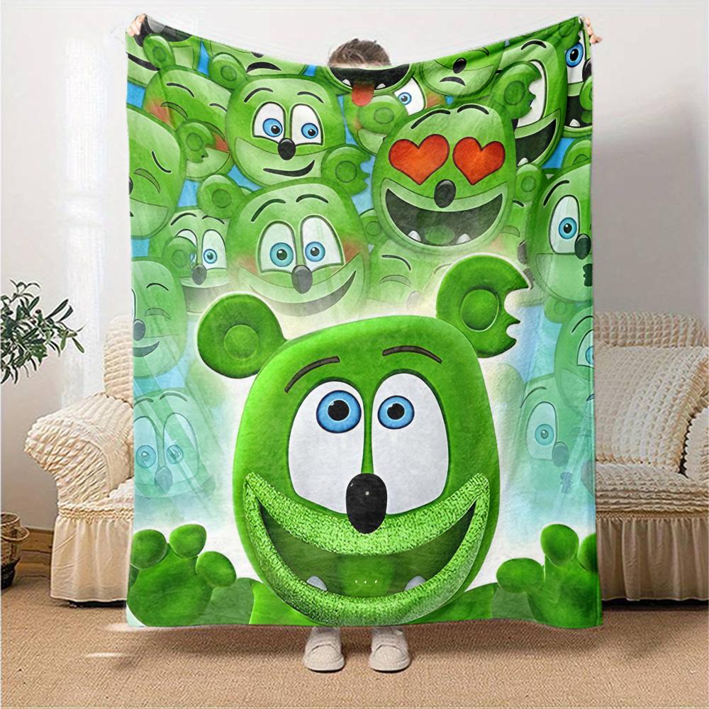 1pc Gummy Bear1 Blanket, Gift, for Men and Women, Soft Blanket, Good for Sofa Bed Couch Travel, Lightweight Flannel Blanket