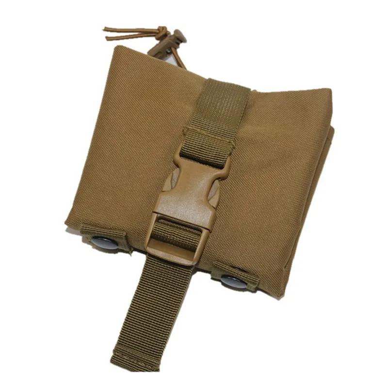 Foldable Molle Magazine Dump Drop Pouch Tactical Airsoft Ammo EDC Tool Bag Folding Utility Recovery Bag hunting accessory