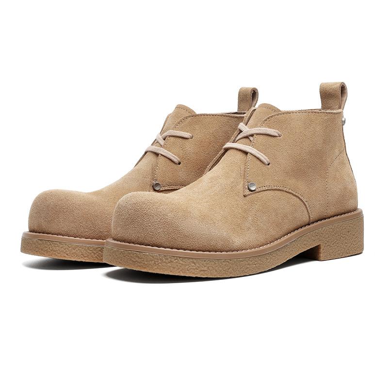 Mickey Round Head Martin Boots New Platform Heightening Big Head Derby Shoes Casual Shoes Short Boots