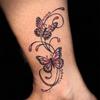 Pink Butterfly Vine Tattoo Sticker, Waterproof And Long-Lasting, Gentle Ankle Model, Simulated Tattoo Sticker.