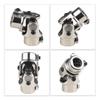 For BMW Ford 3/4" DD x 3/4" DD Nickel Plating Single Steering Shaft Universal U Joint Car Accessories Total Length 83mm (3-1/4")