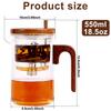 Large Capacity Teapot Water Separation Glass Tea Infuser Bottle Tea Infuser Mug Water Bottle Leakproof Travel Mug with Filter