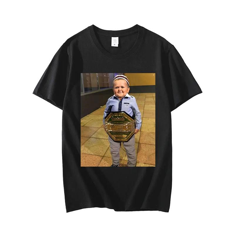 Hasbulla Fighting T Shirt Unisex Russia Classic Mini Khabib Blogger Graphic Tshirts Women Funny Streetwear Tops Tees Shirts