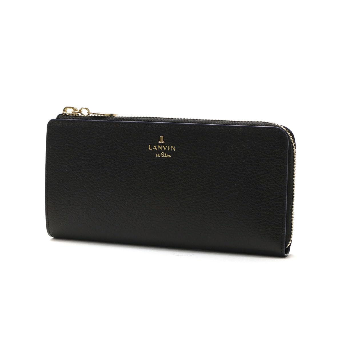 

on Billfold Rim L Zipper Long Wallet Black [Lanvin Blue] Women s