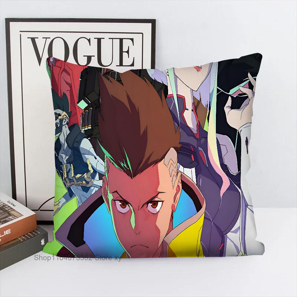 Anime C-Cyberpunk E-Edgerunner Pillow Case Square Pillow Bedroom Sofa Leisure Comfort Cushion Car Living Room Home Decoration