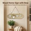 Wooden-Door Sign With Bowknot Design Home Decoration Plaque For Indoor And Outdoor Use