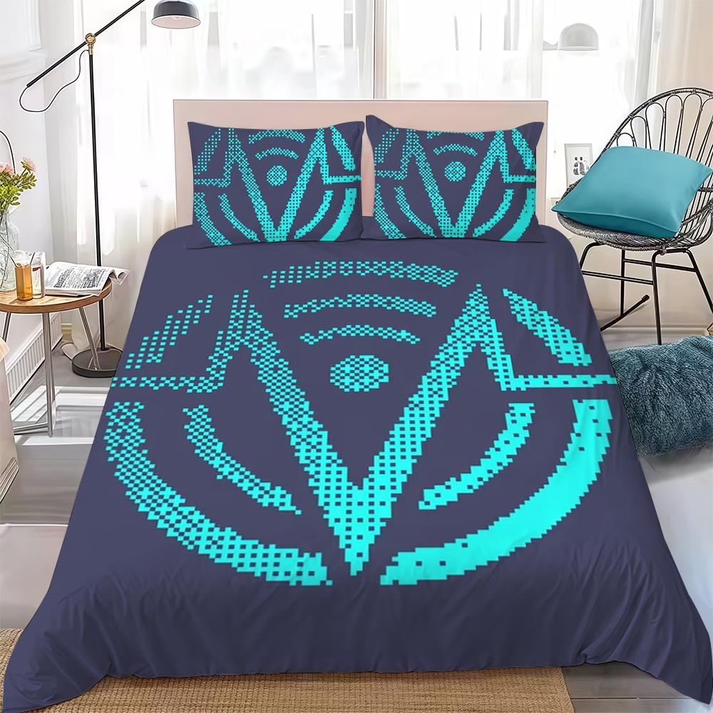 T-Trust Us Logo Duvet Cover Set Home Style Bedding Soft Laundry Cotton Bed 3 Piece Set Student Dormitory Gift