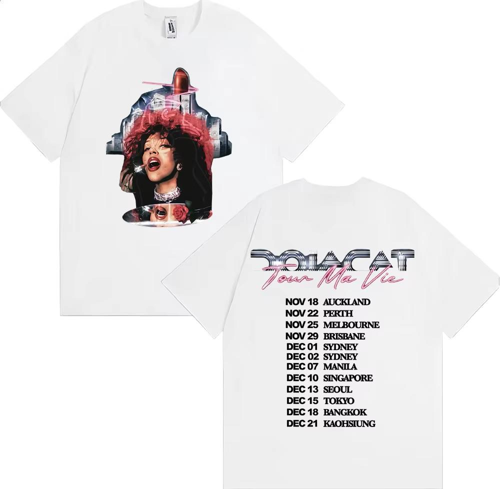 

Singer Doja Cat Ma Vie World Tour 2026 Merch Tshirt Unisex Women Harajuku Streetwear Retro T Shirt High Quality Fashion Casual Top 4XL