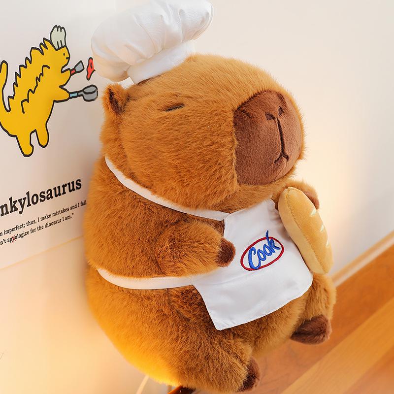 

Плюшевая игрушка Капибара-повар с нагрудником - Милая идея для подарка 28cm 0.16kg