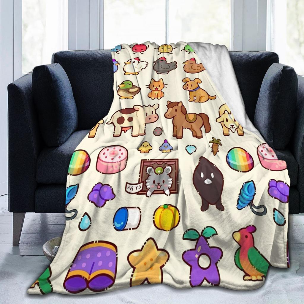 Creature In Stardew Valley Fashion Blankets Cute Jimino Animals Wool Awesome Soft Throw Fashion Blanket Chair Covering Sofa Spring/Autumn Tr