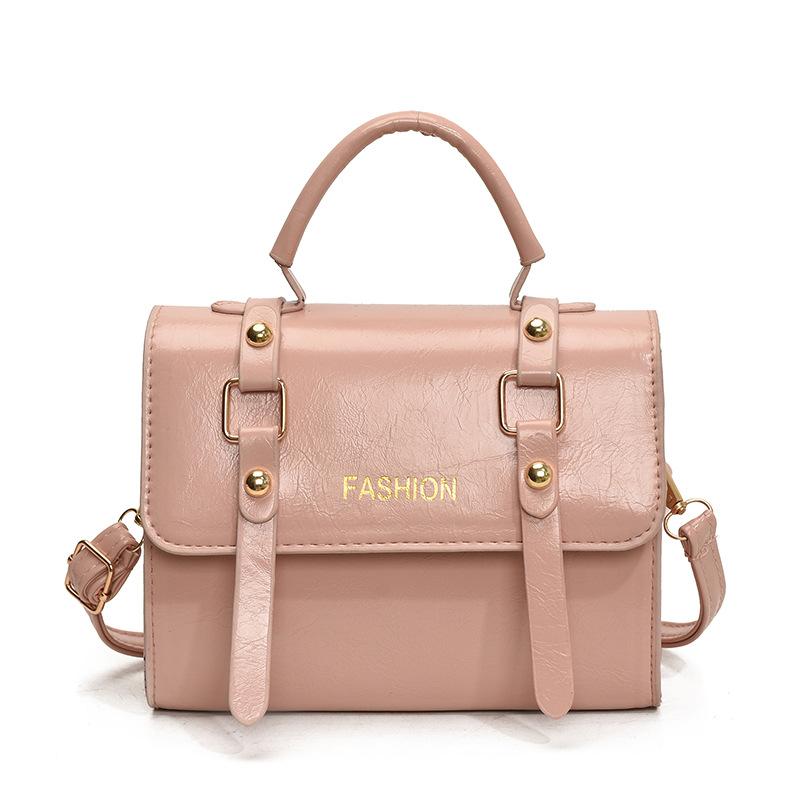 Hand Carry Retro Casual Briefcase New Fashion Glossy Messenger Bag Niche Women's Shoulder Bag