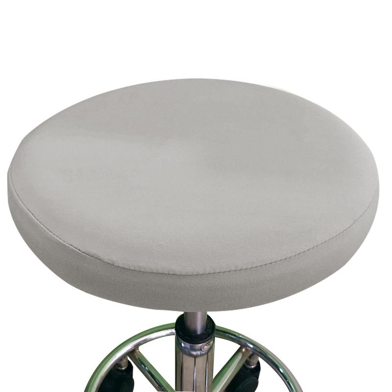 

Чехол для круглого стула, однотонный, эластичный, вращающийся, защитный, растягивающийся, поднимающийся, чехол для подставки для ног, вращающийся, чехол для сиденья, можно стирать светло-серый