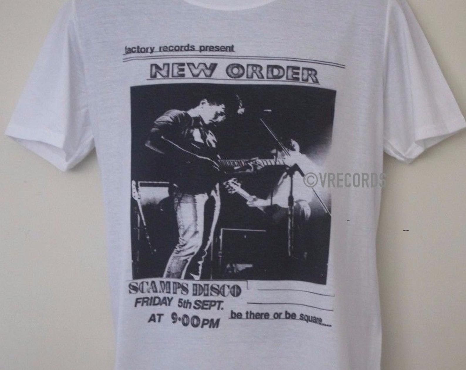 New Order t-shirt - 80s gig flyer / joy division post punk M