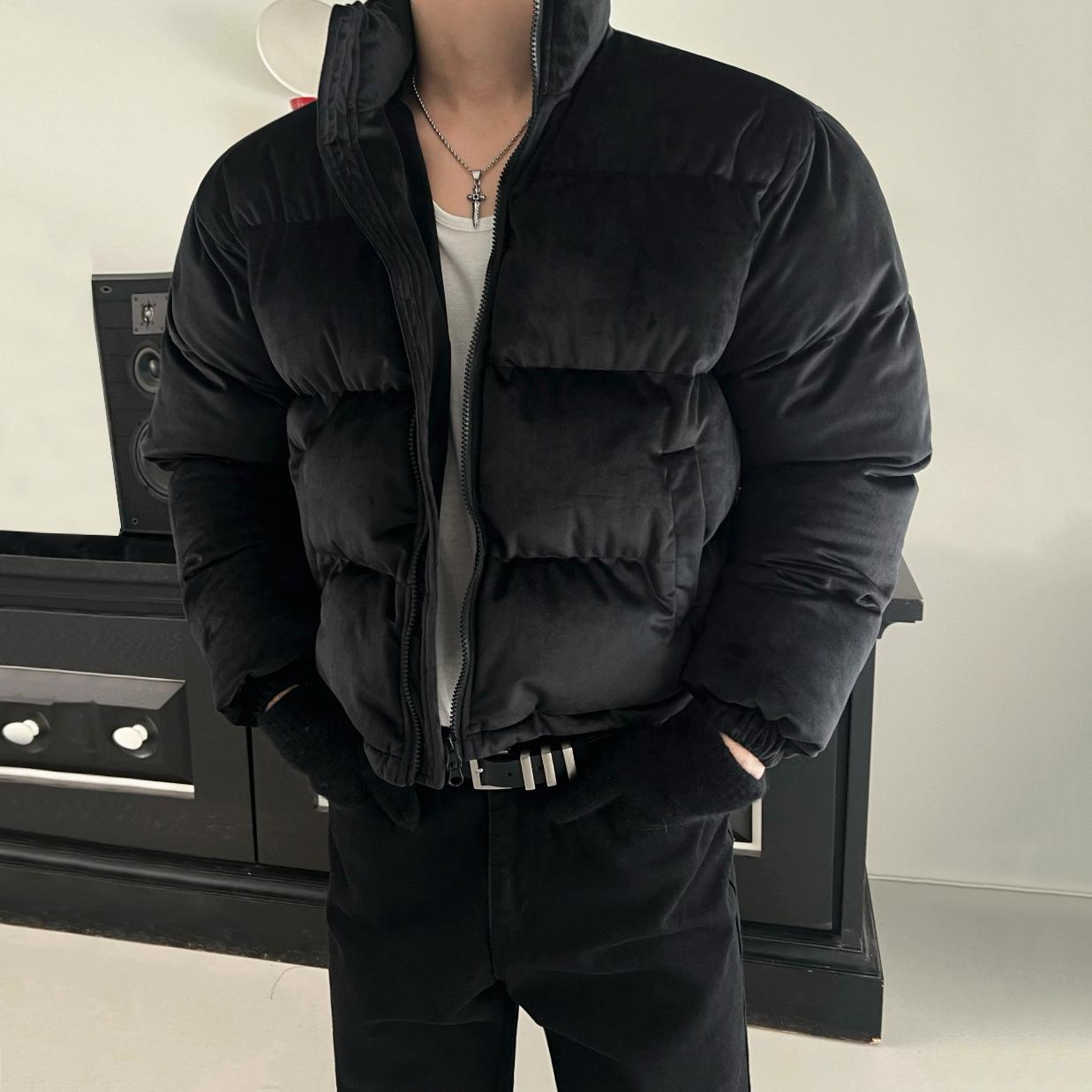 BJ Cool Short Stand-Up Collar Men s Winter Cotton Jacket - Warm, Loose Korean Style M