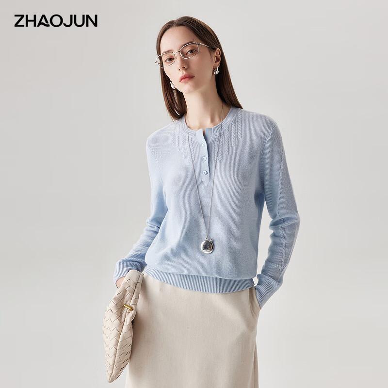 

Zhaojun Women s Round Neck Cable Knit Wool Sweater L