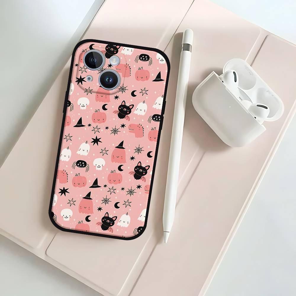 Halloween Black Phone Case That Fits For IPhone 17,16,15,11,13,14 Pro Max,Plus,X,Xr,Xs Max,13Mini