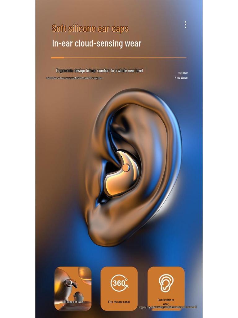 Ultra-Thin 2025 Bluetooth Earphones: Comfortable, Painless, On-Ear Headphones with Long Battery Life