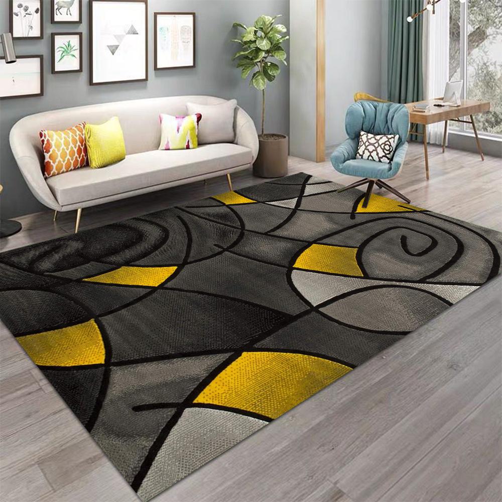 

Washable Green Neutral Geometric Area Rugs Modern Abstract Soft Large Carpet for Living Room Entryway Bedroom Farmhouse Non-Slip 40x60cm