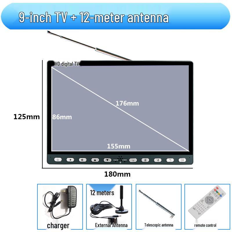 Compact Wireless Digital TV with WiFi and Terrestrial Signal for Seniors - Perfect for Watching Shows, Singing, and Square Dancing
