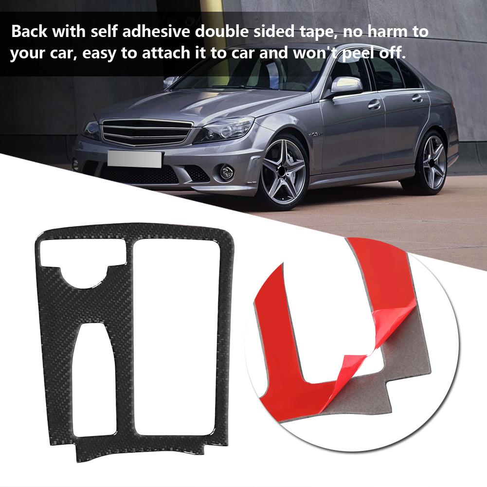 Carbon Fiber Gear Shift Panel Cover Trim for Mercedes Benz W204 W212 Classic Style